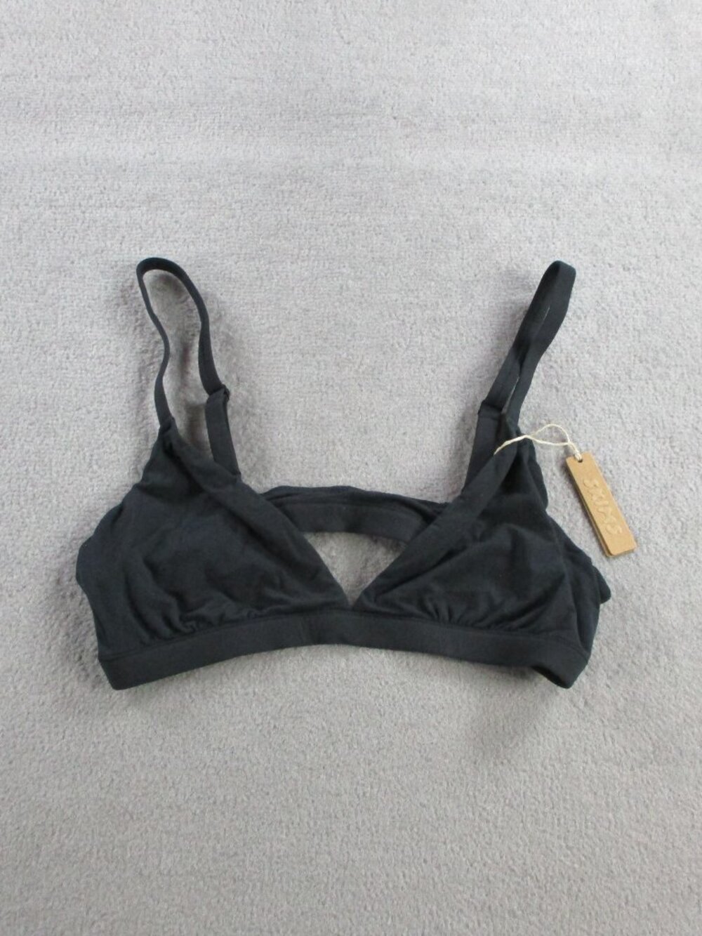 SKIMS Triangle Bralette Womens Large Onyx Black NEW - Picture 2 of 7
